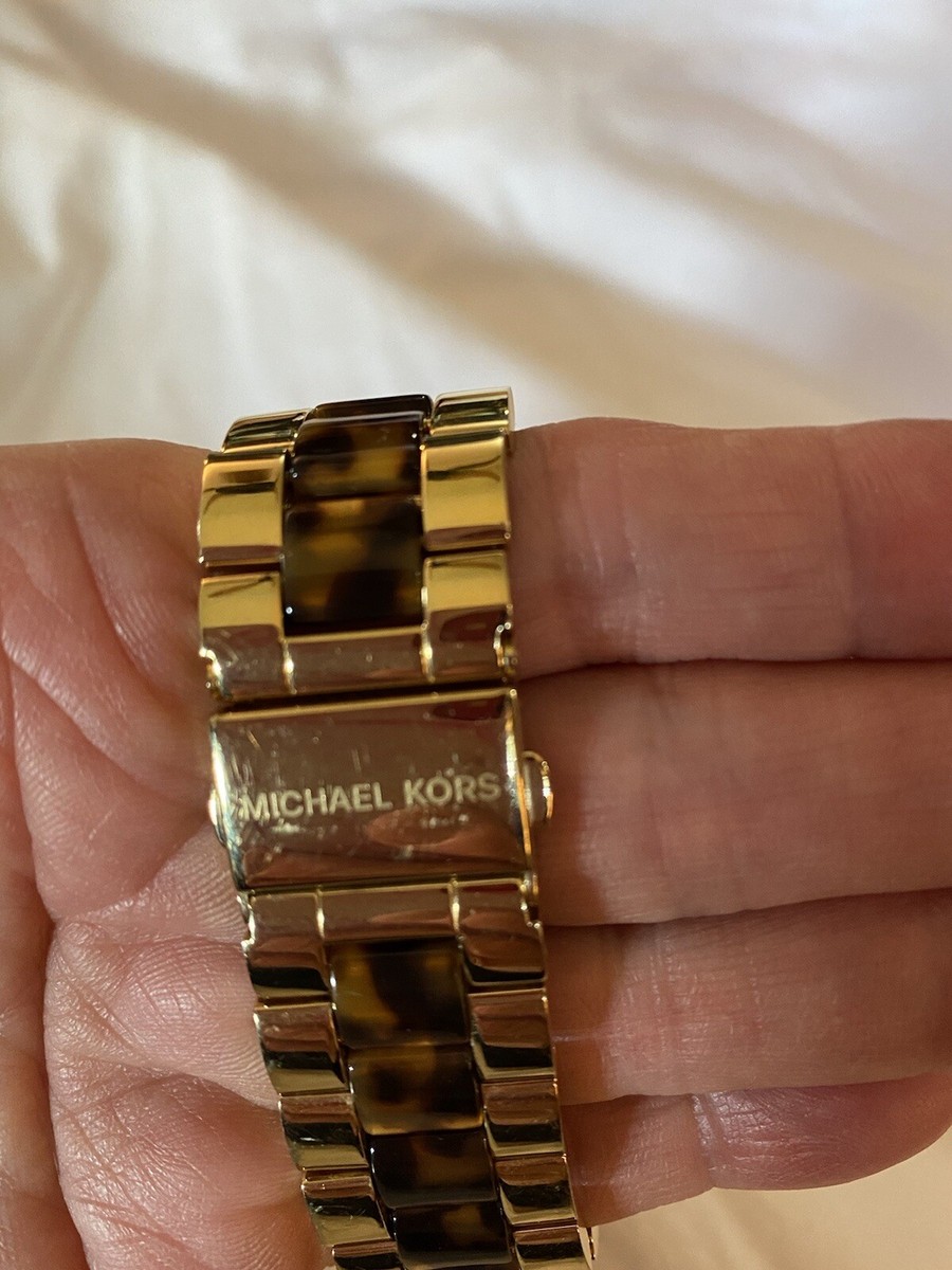 Michael Kors MK4284 Runway Gold Tortoise Acetate Ladies Watch Michael Kors Women main image 3