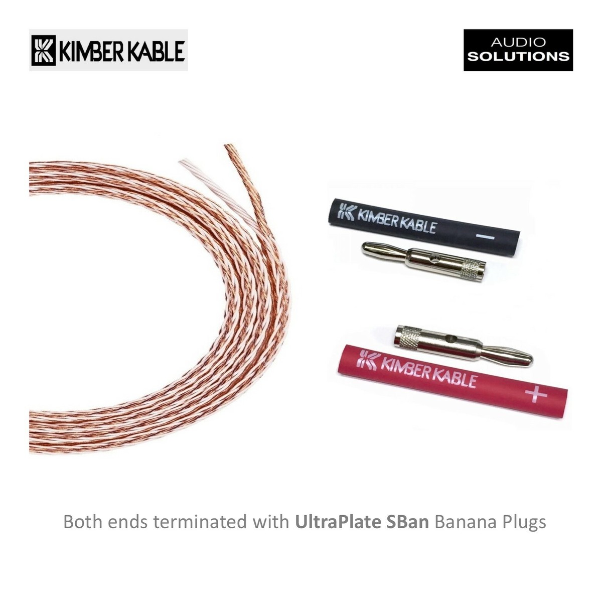 Kimber Kable 8TC Speaker Cable, terminated with SBan UltraPlate