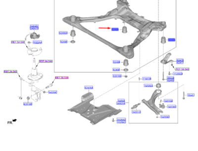 Hyundai Tucson NX4 Vordere Querträger-Montagebuchse 62486P2000 NEU