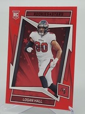 2022 PANINI ROOKIES & STARS LOGAN HALL RED PARALLEL ROOKIE CARD BUCCANEERS NFL