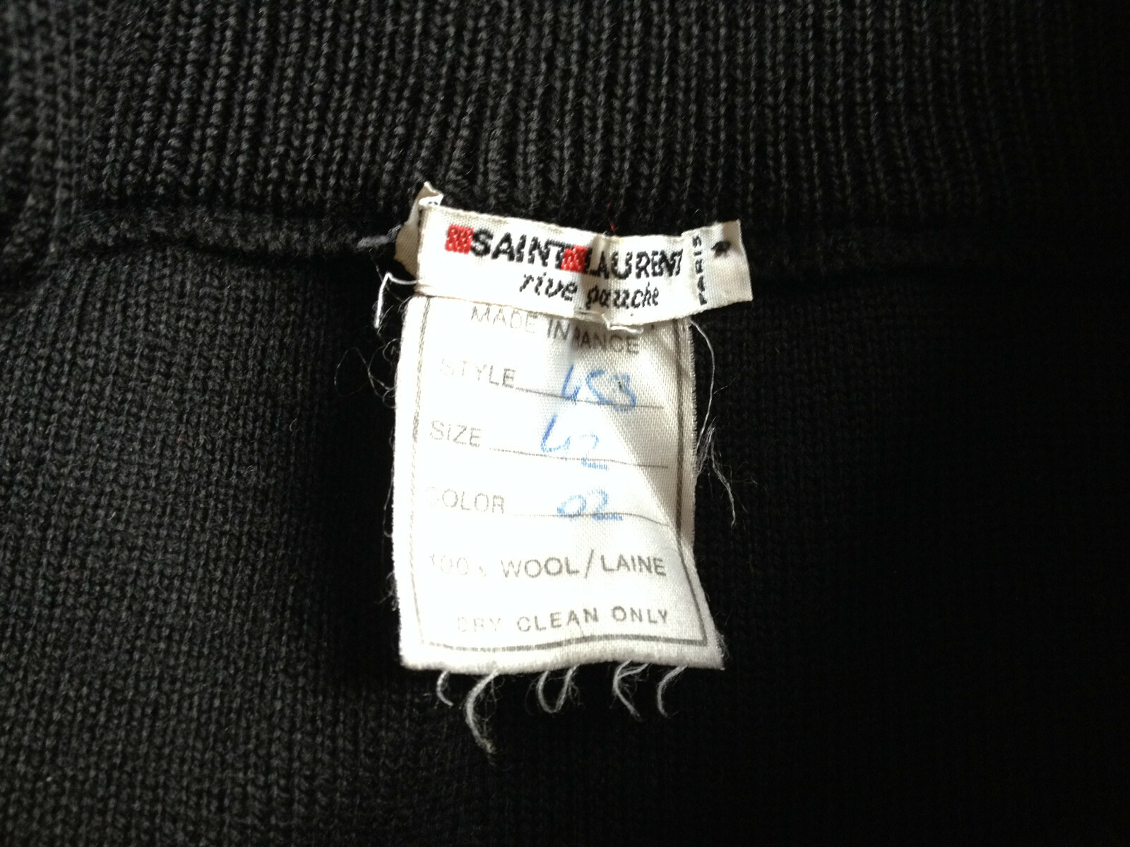 JUPE YVES SAINT LAURENT 38 MAILLE VINTAGE RARE