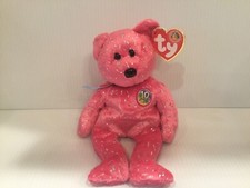 Ty Beanie Baby DECADE the Bear (Hot Pink) July 2003 MWMTs