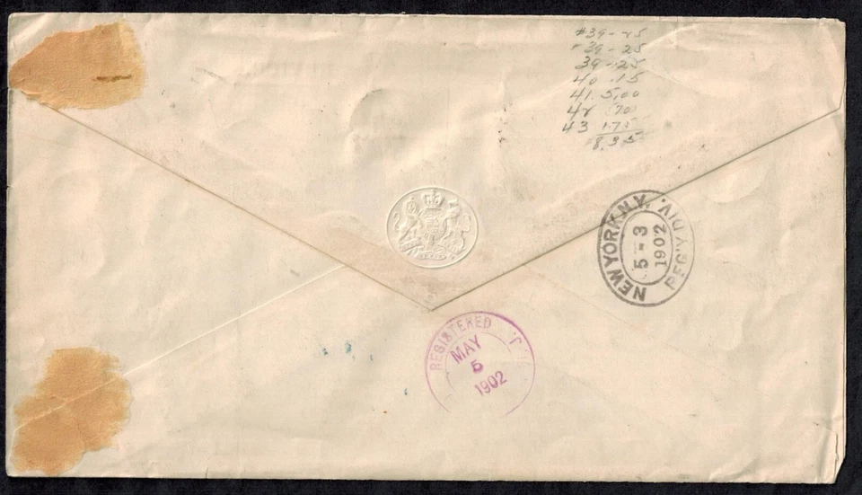 Capa registrada Granada 1902 OHMS com SG 48-53 1/2d-3d CV L60x4 = L240 - Imagem 3 de 4