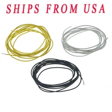 22AWG PVC Coated Guitar Hookup Wire Wiring Wire Black/White/Yellow 19.5ft/48ft