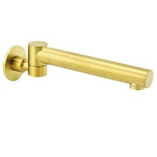 Wall Mount Basin Mixer Tap Bathroom Sink Taps Brushed Gold Brass Conceal Faucet