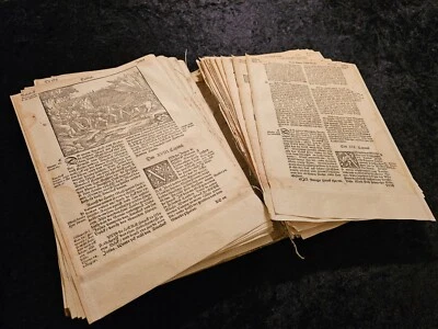 1541 Luther German Bible Leaf ~YOU PICK your LEAF~ Hans Lufft Martin Luther - Image 1 of 4