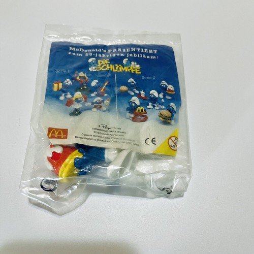 Promo Pitufos Pastel Pitufo Figura EURO McDs Pitufo Figura De Colección 1996 *NUEVO EN BOLSA - Imagen 3 de 12