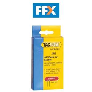Tacwise Heavy Duty 91 Series 15mm Staples for Staple Gun 1000 FREE DELIVERY