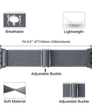 Stretchy Nylon Loop Band Compatible with Apple Watch 38mm 40mm 41mm 42mm 44mm
