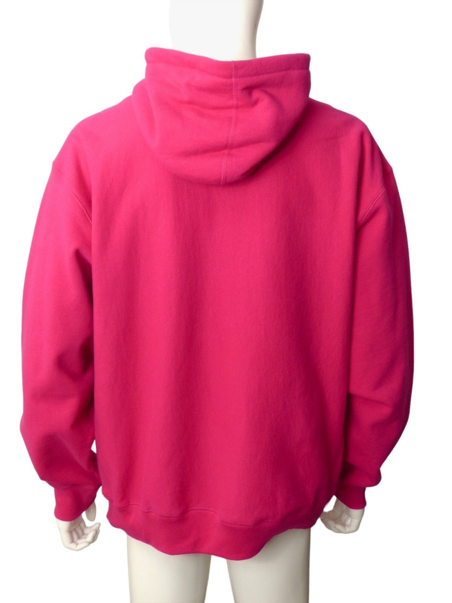 SUPREME- NWT Pink Graphic Reverse Hoodie Sweatshirt, Size XL | eBay