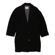 Byblos Overcoat - Xl Black Wool Blend