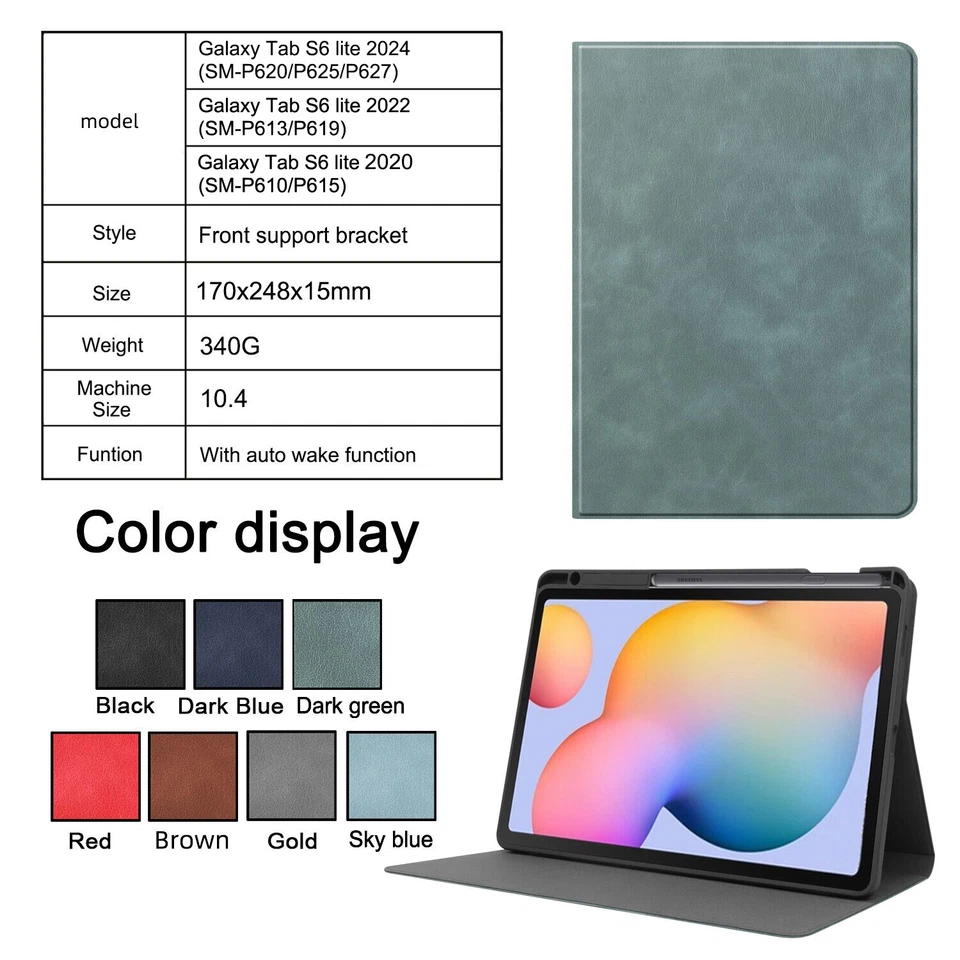 Case for Samsung Galaxy Tab S6 lite 2024 P620 625 610 10.4" Tablet cover support - Image 2 of 4