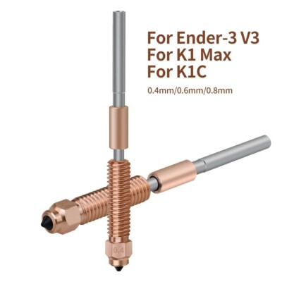 0.4/0.6/0.8/1.0mmUnicorn Quick-Swap Nozzle Kit For Creality K1C/K1 Max DIY 3D