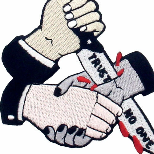 Clothing Embroidered Iron on Sew On Patches Appliques transfers hands knife 666R - Image 4 of 4