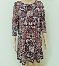 Asos Boho Colorful Print Long Sleeve Dress--Size 8--EUC!