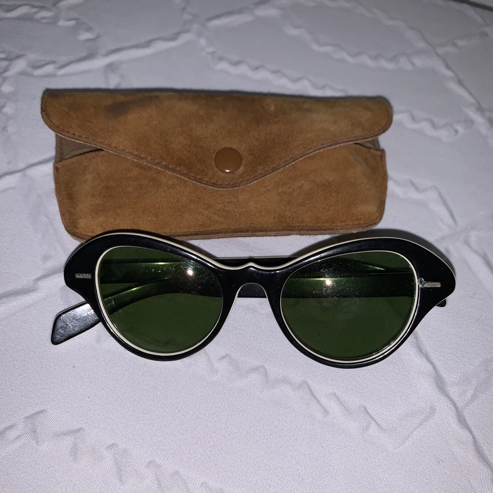 Gafas de sol negras Cool-Ray años 60 Polaroid modelo 81 298 MCM Spokane, WA #0001 Foto 3 de 4