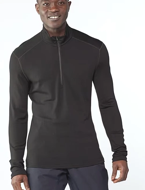 Icebreaker 260 Tech Half-Zip Base Layer Top Men's NWT Medium Black