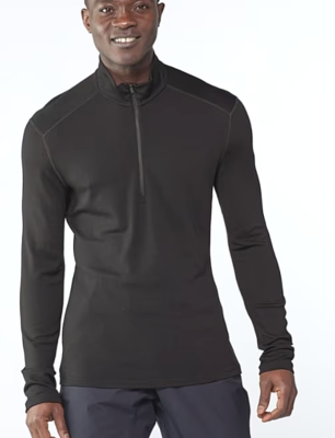 Icebreaker 260 Tech Half-Zip Base Layer Top Men's NWT X-Large Black