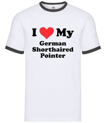 Dressdown I Love My German Shorthaired Pointer T-Shirt Herren Ringershirt