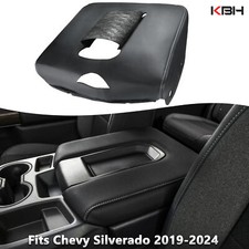 Fits 2019-2026 Chevy Silverado Center Console Armrest Replacement Leather Cover