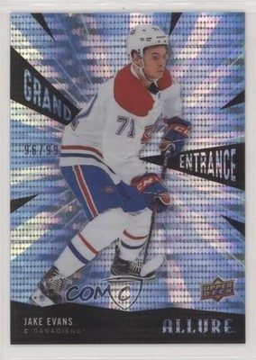 2020-21 Upper Deck Allure Grand Entrance Blue 96/99 Jake Evans #GE-8 0c6