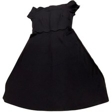 Loft Women's Size 10 Classic Black Dress Knit with Scalloped Neckline & Waist