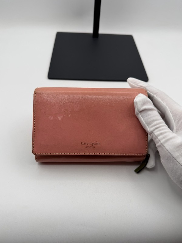 Gold Kate Spade Card Holder Clutch  Snap Wallet