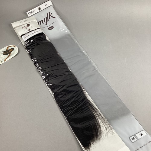 "Extensiones de cabello humano 20"" Mylk #1B Off Black 100 % Remi de Outre" - Imagen 2 de 6