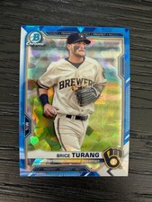 2021 Bowman Chrome Sapphire #BCP10 Brewers Brice Turang