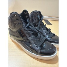 Pastry Glam Pie Black Patent Glitter High Top Dance Sneakers Womens 6.5 PA151000