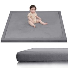 Ultra Soft Baby Play Mat for Floor,1.3" Thick Elasti-Foam 50x50 Playpen Mat f...