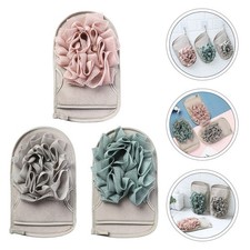 3Pcs Reusable Bathing Gloves Exfoliating Shower Mitt Set Assorted Colors