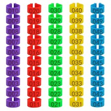 50/100pcs Leg Bands Plastic Chicken Pheasant Poultry Duck Bird Leg Rings Tags