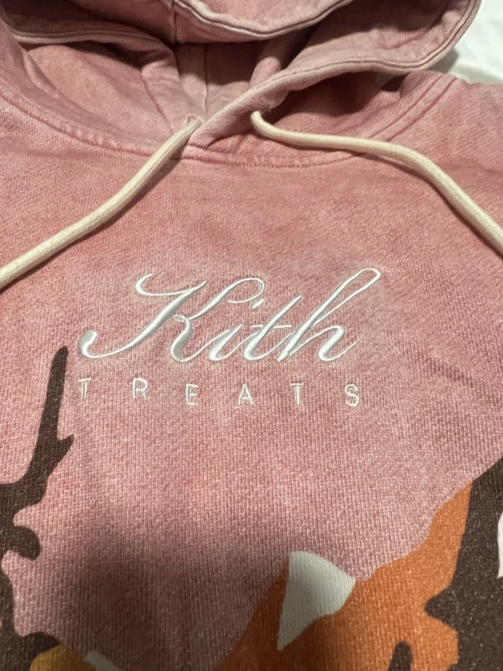 Kith Treats Campfire 连帽衫尘土飞扬石英粉色 FW21 男式 2XL 穿过一次 — 第 3/4 张图片