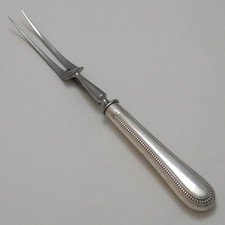 BEAD pattern Sheffield made silver service cutlery large serving carving fork