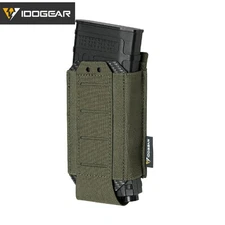 IDOGEAR Tactical Single Mag Pouch Open-Top MOLLE Magazine Pouch for 5.56MM Gear