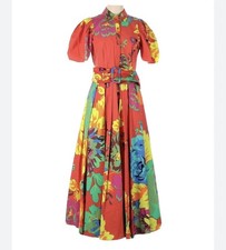 NWT Christopher John Rogers x Target Floral Maxi Dress Size 6 Puff Sleeve
