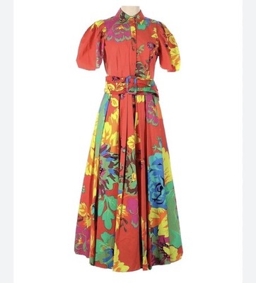 NWT Christopher John Rogers x Target Floral Maxi Dress Size 6 Puff Sleeve