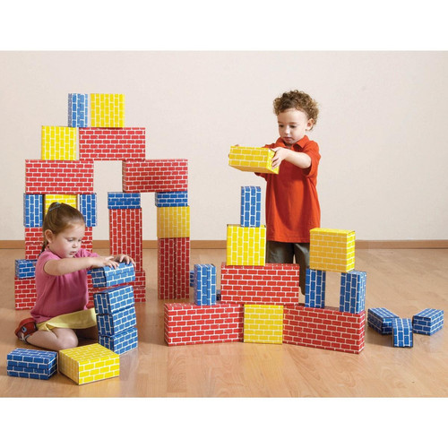 Edushape Ltd Blocco di Mattoni in Cartone Grande Set da Costruzioni - 44 Pezzi - Foto 2 di 4