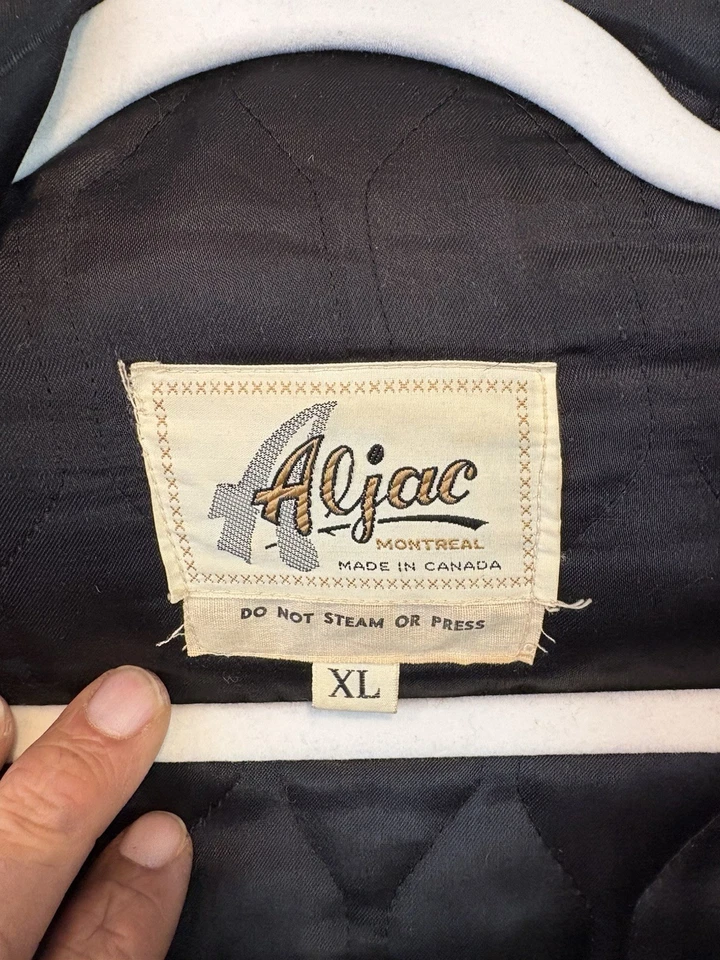 Abrigo de piel sintética vintage Aljac XL tan cool ambiente años 70 Foto 2 de 4