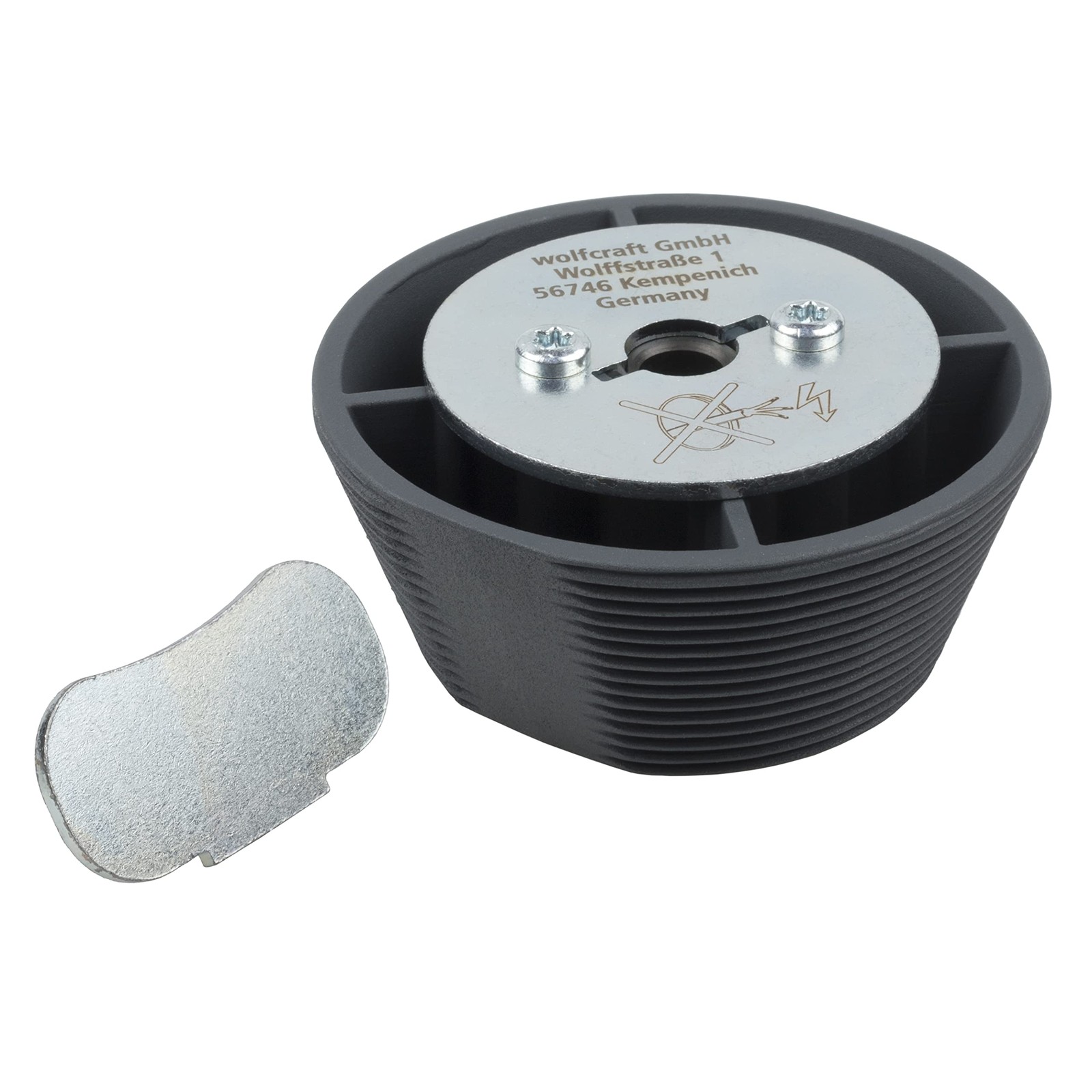 Guide de perçage pour scies cloches wolfcraft 5952000 avec gabarit pour diamètre 54 à 70 mm