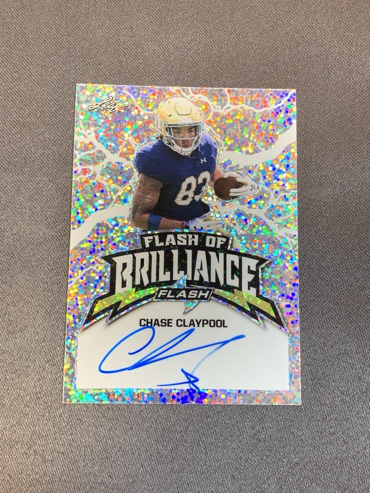 Chase Claypool Leaf Flash Flash of Brilliance Autographs #FBCC1 Base
