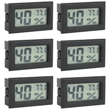 6Pack  Hygrometer Indoor Humidity Meter Hygrometer Digital Thermometers7535