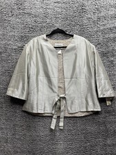 Vintage Chanel 1999 Silver Tweed Jacket Overcoat Size 44