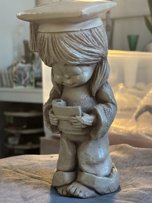 Vintage 1980s Bill Mack Fannykins Smarty Pants Girl Graduate Figurine 8 Inches
