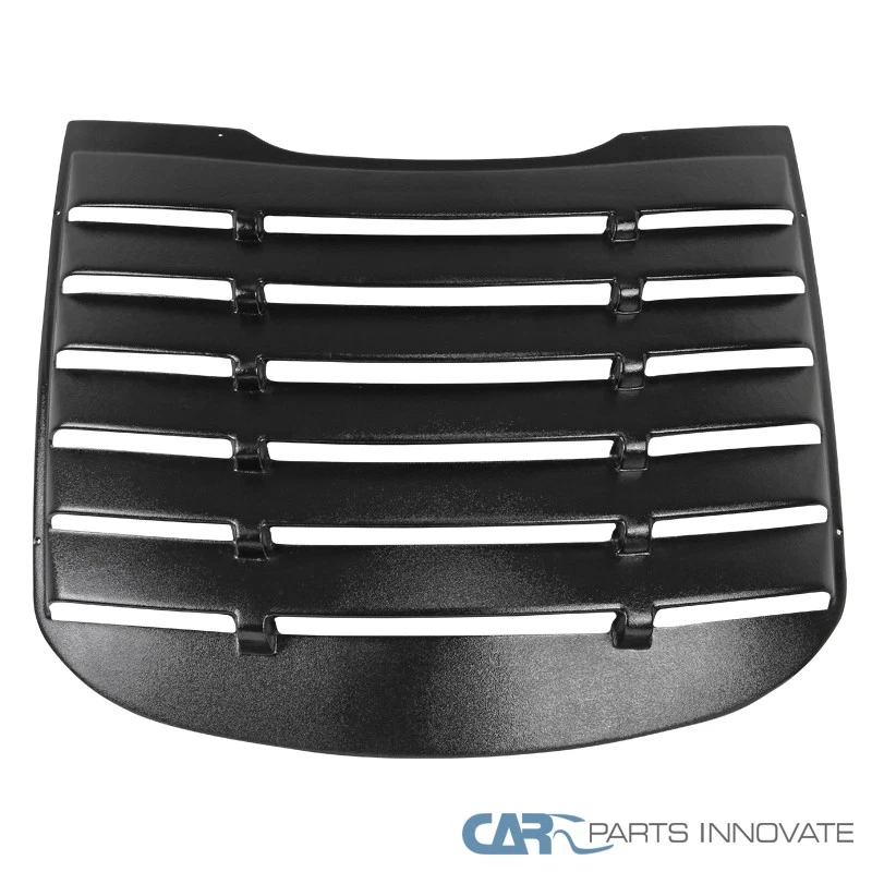 Fits 15-24 Ford Mustang GT Racing Black ABS Rear Window Louver Sun Shade Cover - Image 3 of 4