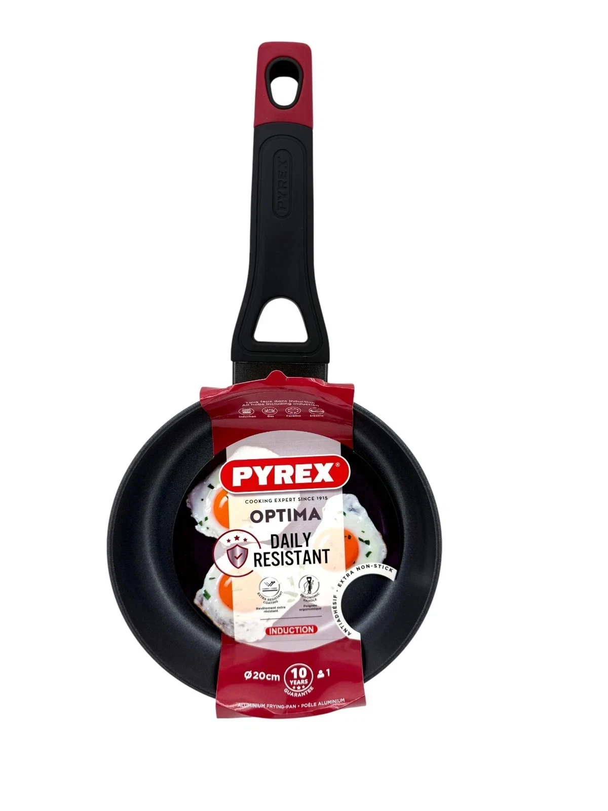 Pyrex Optima+ 20cm Non-Stick Frying Pan Induction Compatible Aluminium Skillet