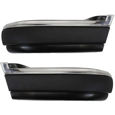 For 1994-1997 Chevrolet S10 Bumper End Caps Front with Side Molding Holes Set