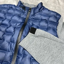 Adidas Frostguard Hybrid Golf Jacket Men Small Blue Gray Down Feather Insulated