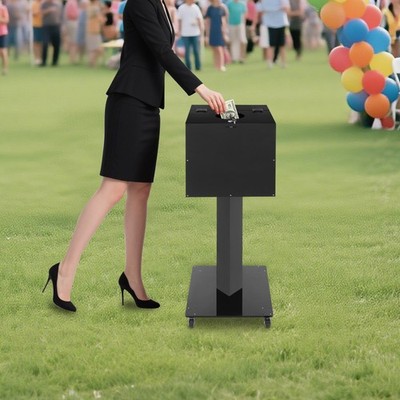 Heavy Duty Floor Standing Suggestion Box With Lock And Wheels For Donations USA